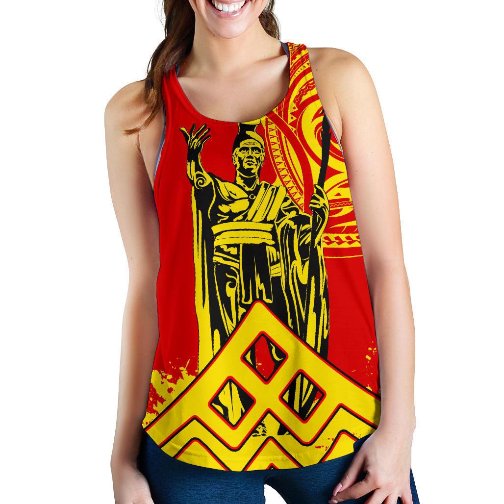 Hawaii Racerback Tank King Polynesian Mauna Kea - Polynesian Pride