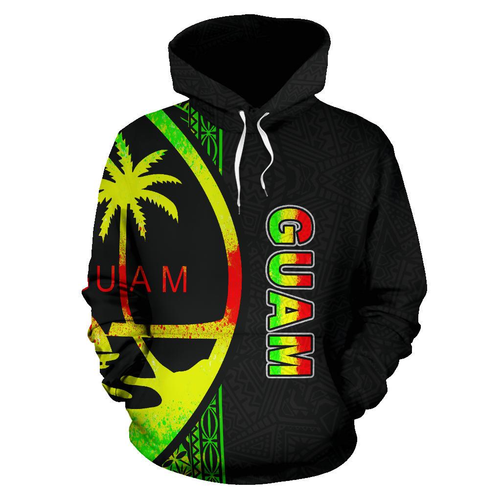 Guam Polynesian Hoodie Reggae Line - Polynesian Pride