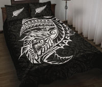 Maori Tattoo Quilt Bed Set Polynesian Style Black - Polynesian Pride