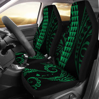 Hawaii Kakau Green Polynesian Car Seat Covers - Polynesian Pride