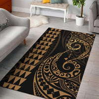 Hawaii Kakau Polynesian Rug Rug Gold - Polynesian Pride
