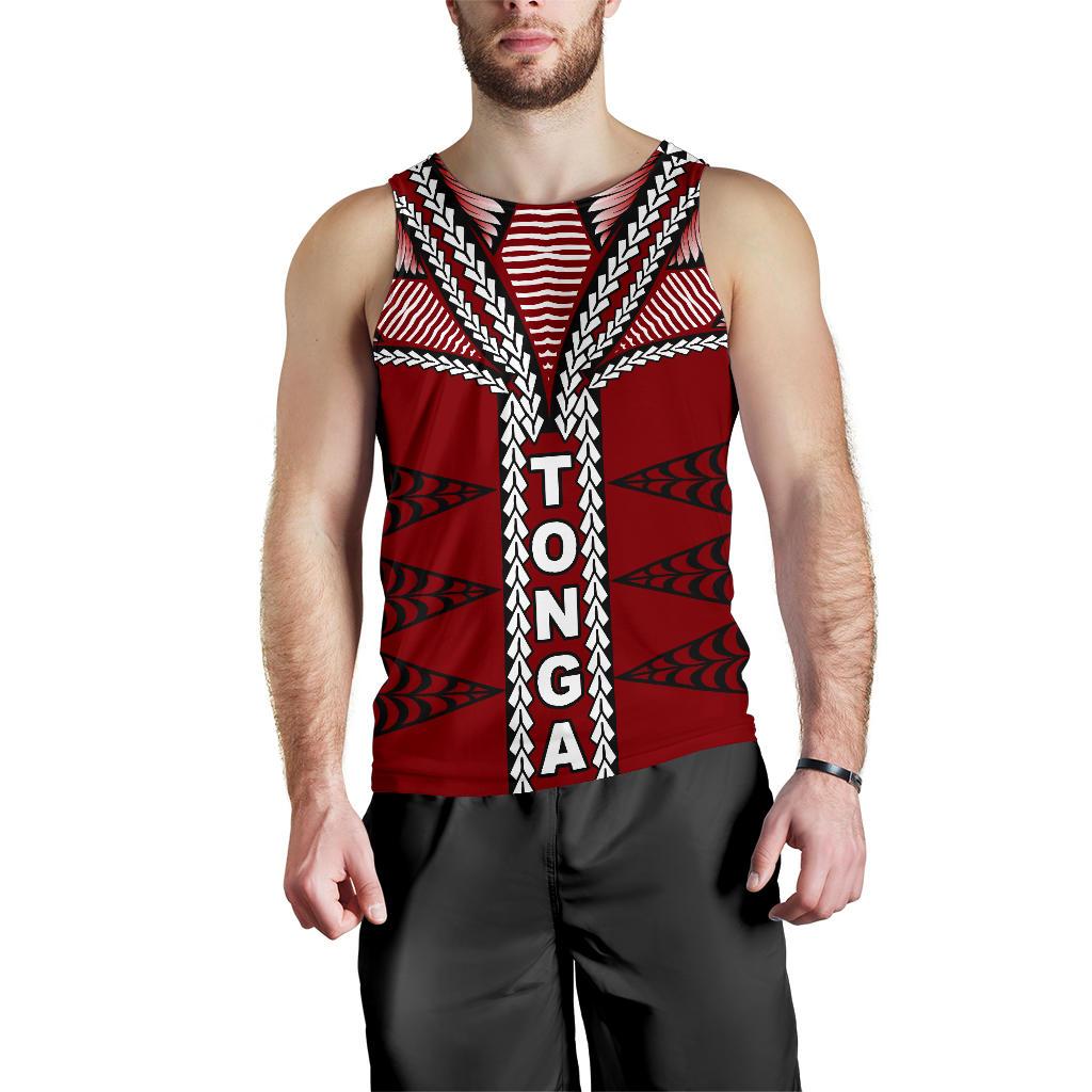 Tonga Polynesian Men's Tank Top - Tongan Ngatu Pattern - Polynesian Pride