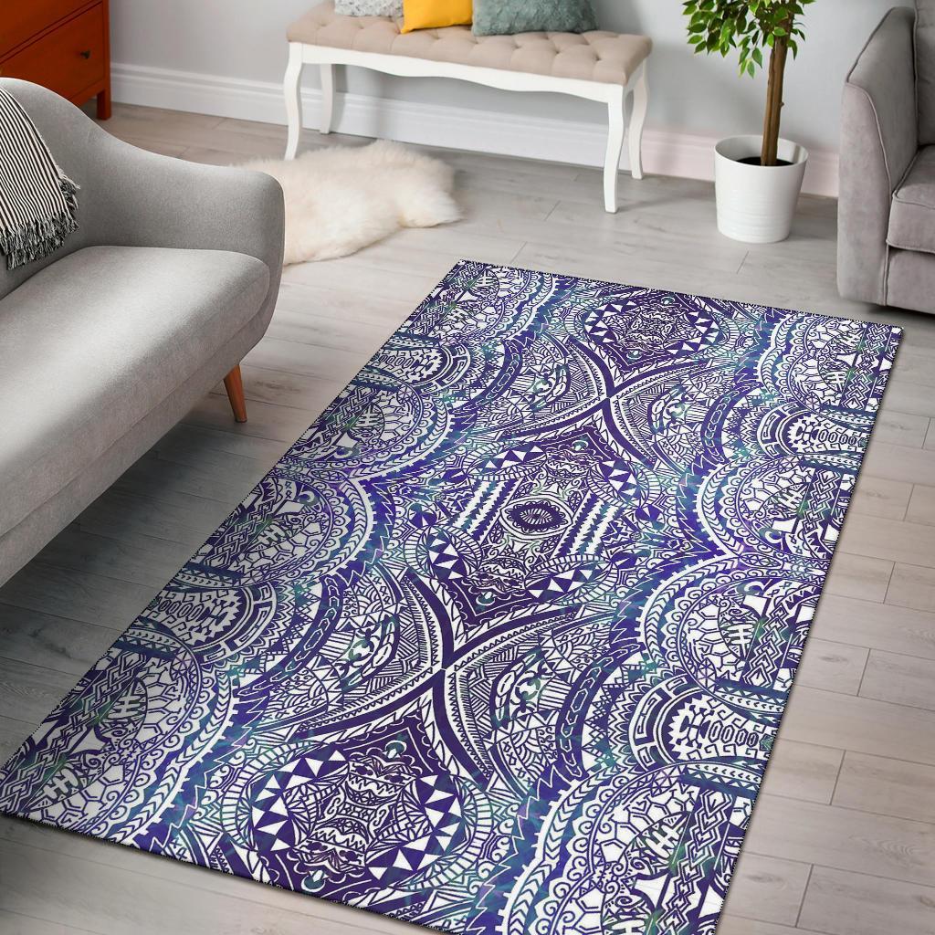 Hawaii Area Rug Polynesian Symmetry AH Rug Violet - Polynesian Pride