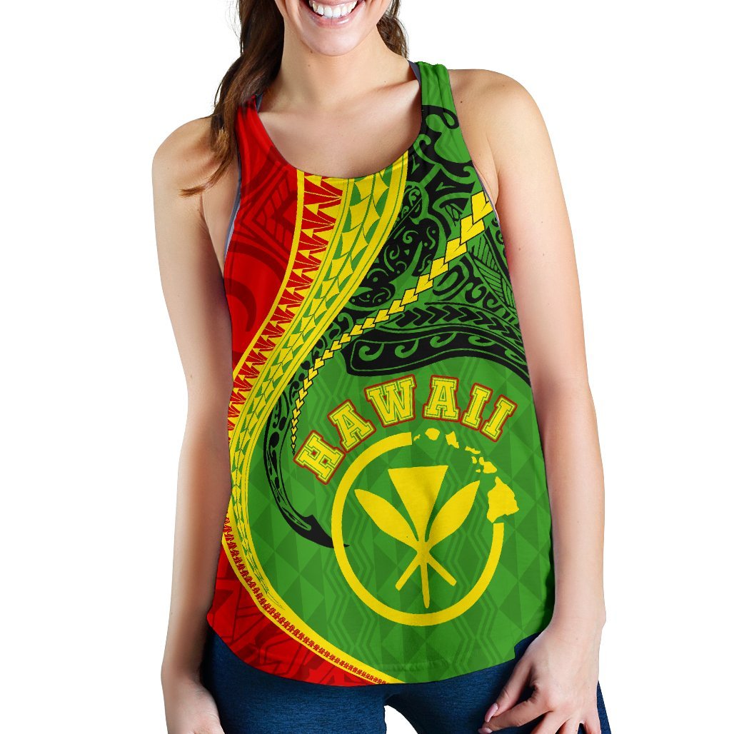 Kanaka Maoli Women's Racerback Tank Hawaii Kanaloa Tatau - Polynesian Pride