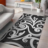 Hawaii Area Rug Polynesian Maori Ethnic Ornament AH Rug Gray - Polynesian Pride
