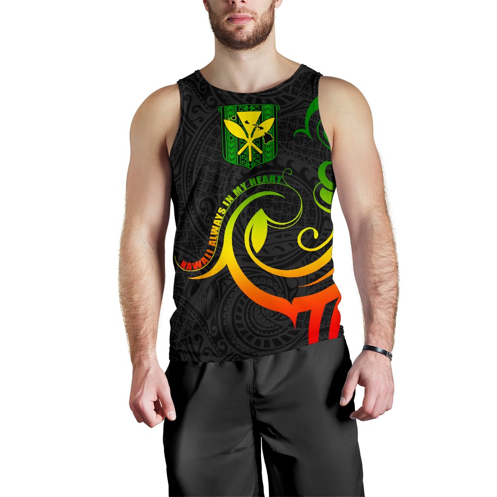 Hawaiian Kanaka Men's Tank Top Hawaii Always In My Heart AH - Polynesian Pride