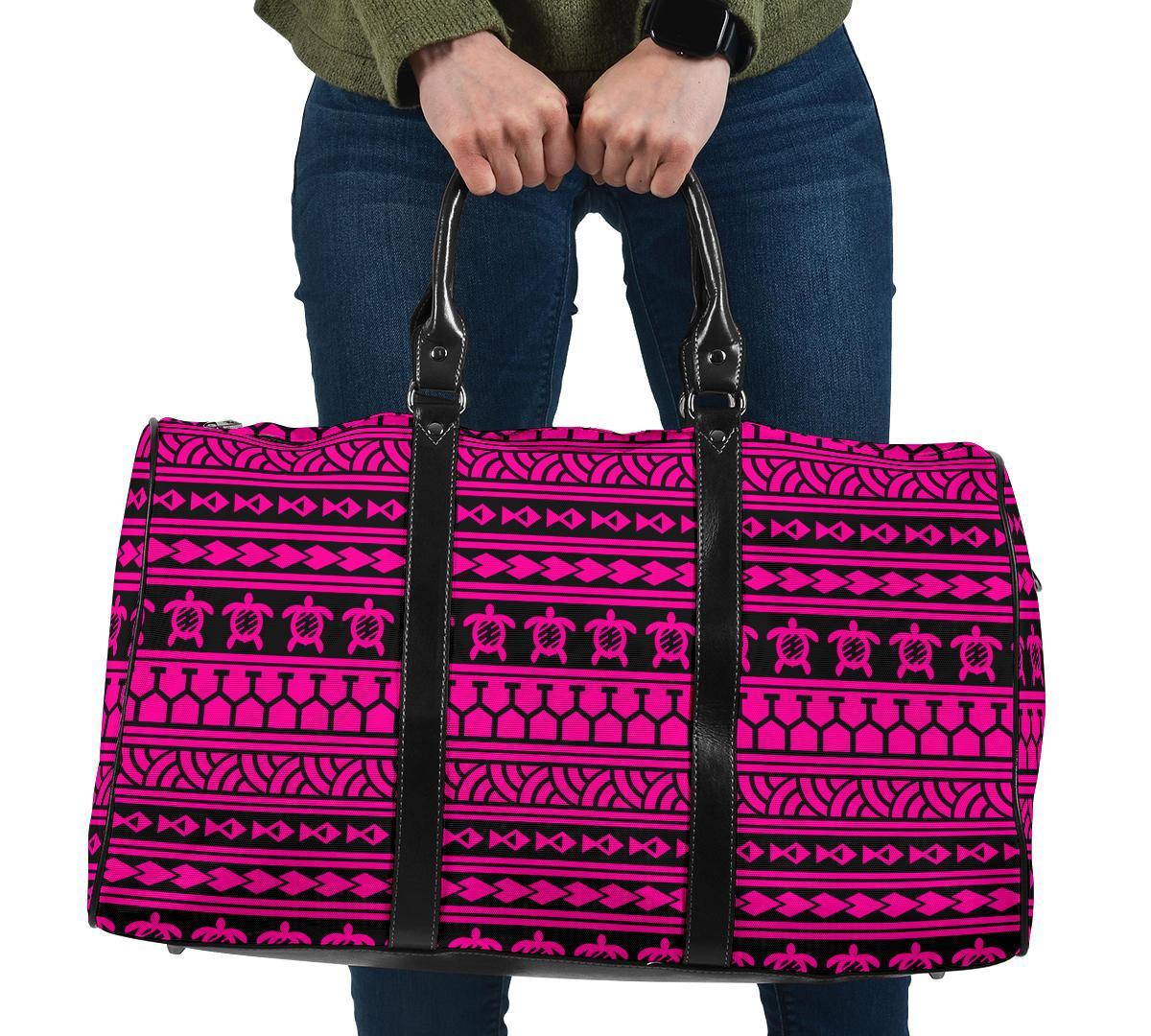 Polynesian Tattoo Tribal Pink Hawaii Travel Bag Travel Bag One size Pink - Polynesian Pride