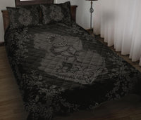 Hawaii Anchor Hibiscus Flower Vintage Quilt Bed Set - AH - Grey - Polynesian Pride