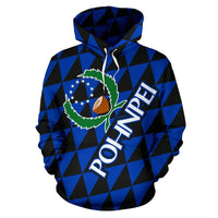 Pohnpei Polynesian All Over Hoodie Pohnpei Flag - Polynesian Pride