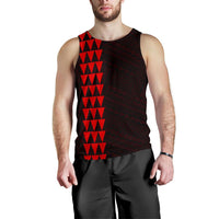 Hawaii Kakau Polynesian Hammerhead Shark Personalized Men's Tank Top - Red - Polynesian Pride