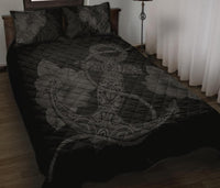Anchor Poly Tribal Quilt Bed Set Gray - Polynesian Pride