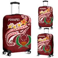 Pohnpei Luggage Covers - Pohnpei Seal Polynesian Patterns Plumeria - Polynesian Pride