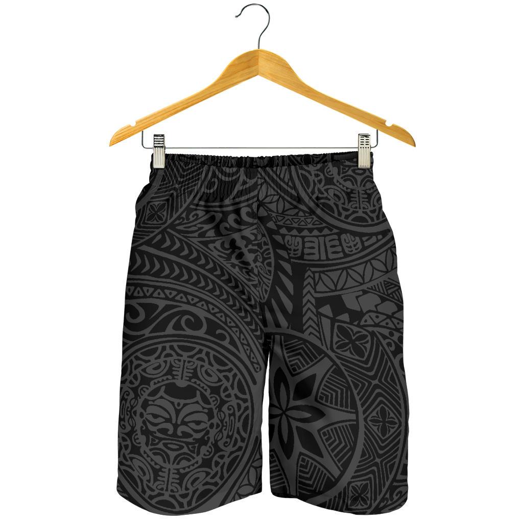 Polynesian Hawaiian Style Tribal Tattoo Gray Men's Short - Polynesian Pride