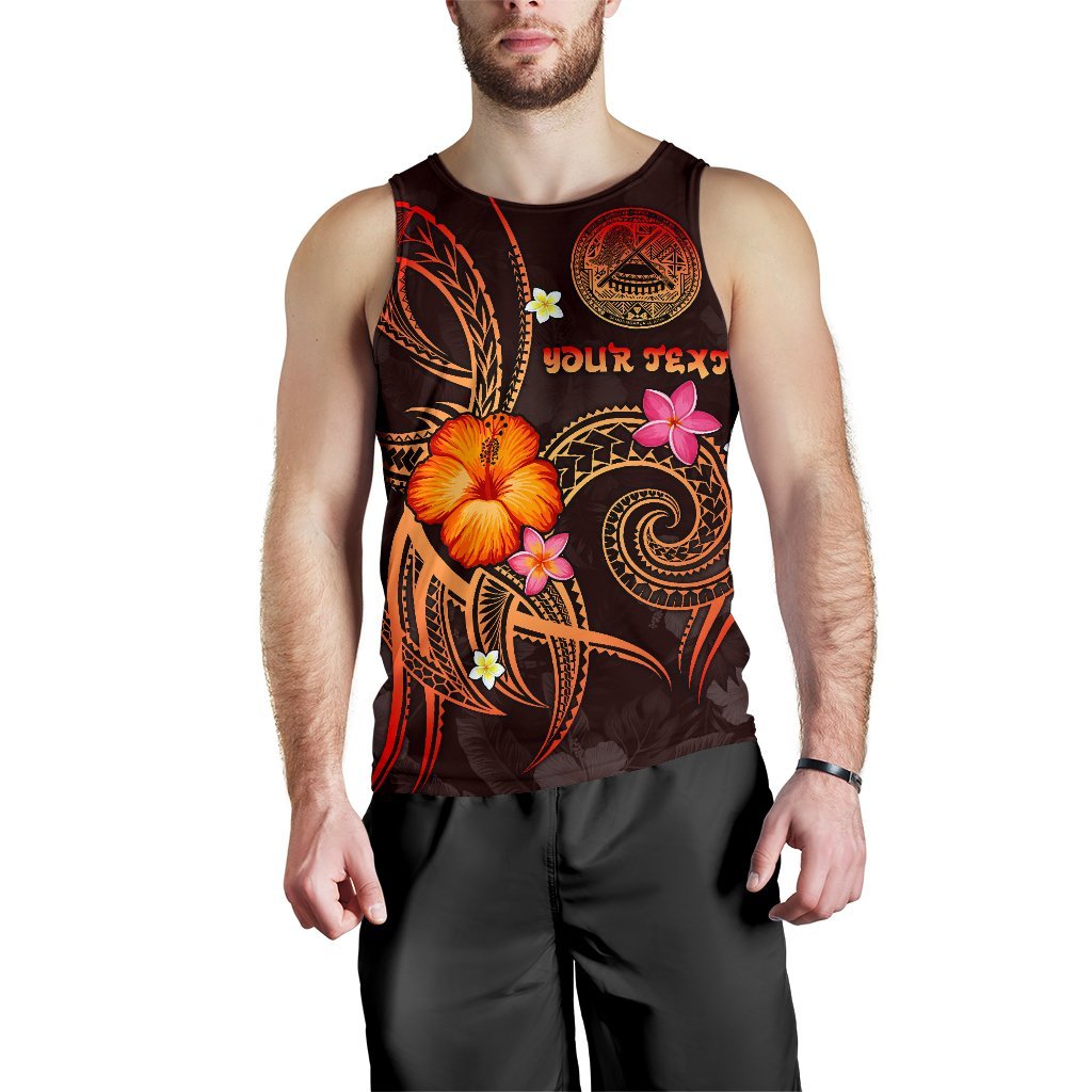 American Samoa Polynesian Personalised Men's Tank Top - Legend of American Samoa (Red) - Polynesian Pride