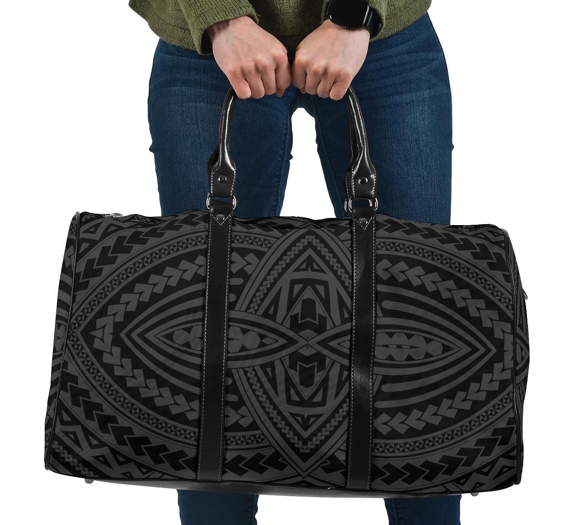 Polynesian Seamless Gray Hawaii Travel Bag Travel Bag One size Gray - Polynesian Pride
