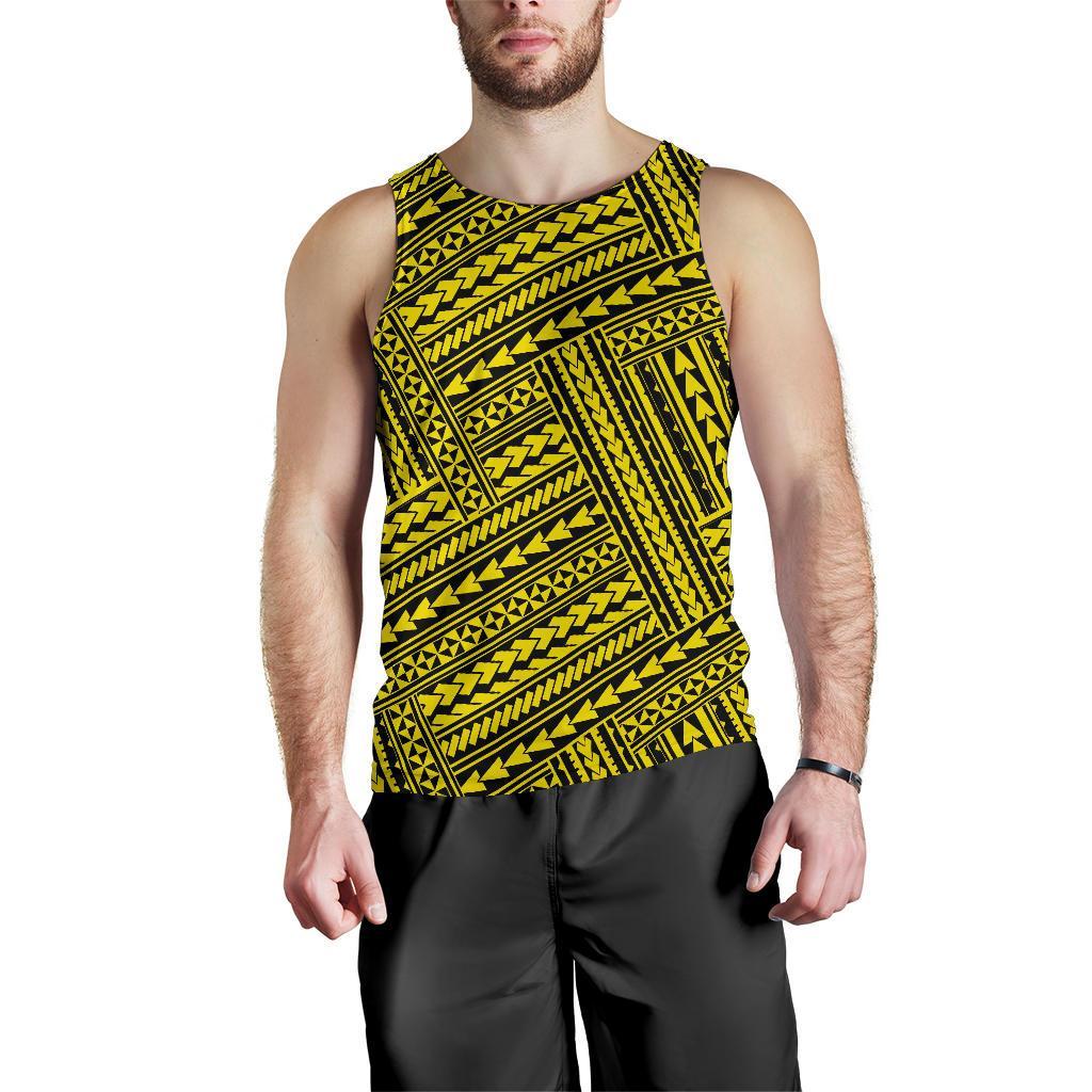 Polynesian Nation Yellow Hawaii Men's Tank Top Yellow - Polynesian Pride