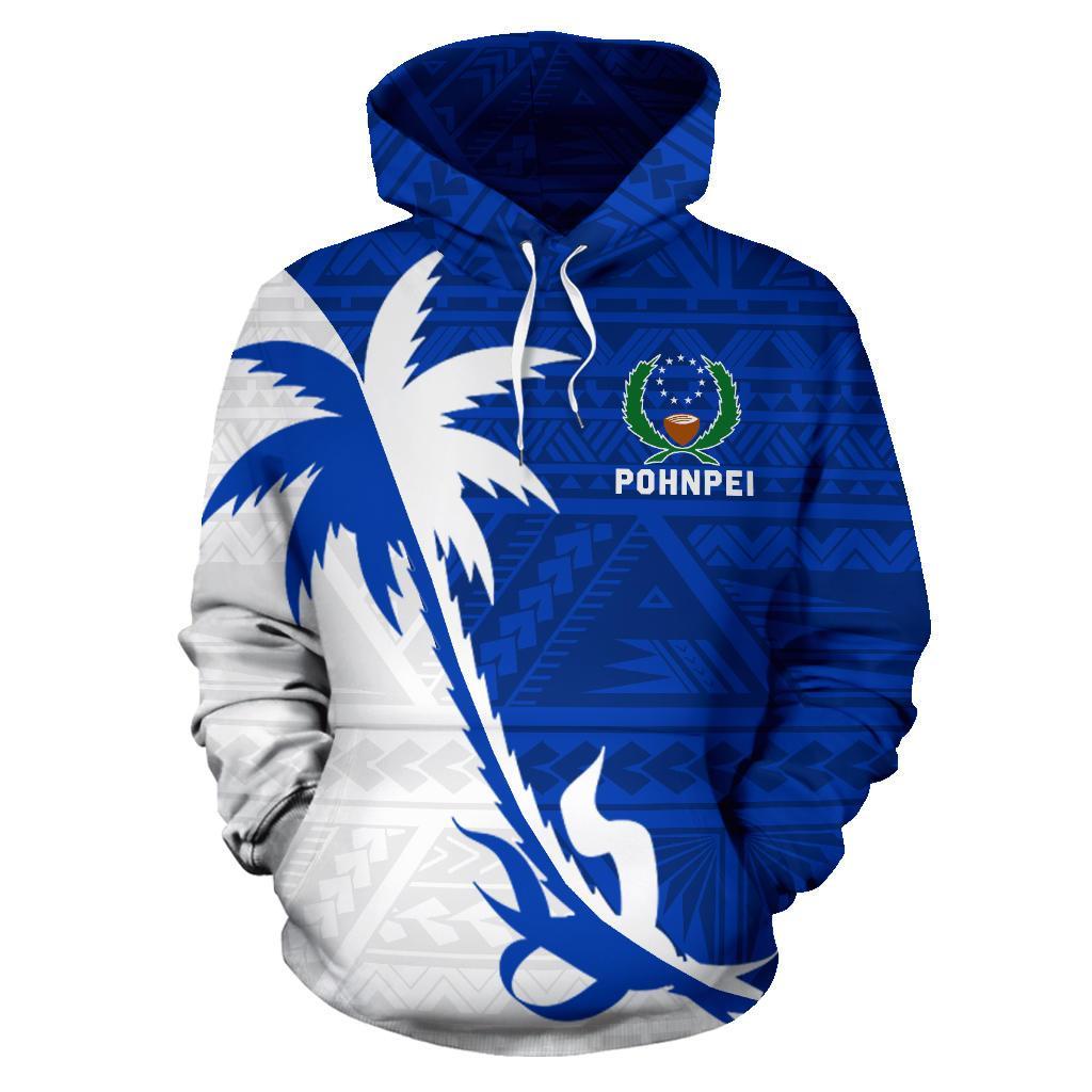 Pohnpei Hoodie Pohnpei Flag Coconut Tree - Polynesian Pride