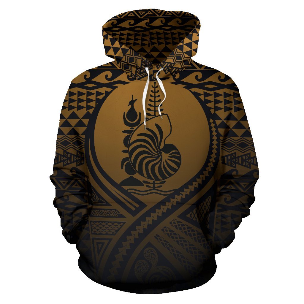 New Caledonia All Over Hoodie Lift up Gold - Polynesian Pride