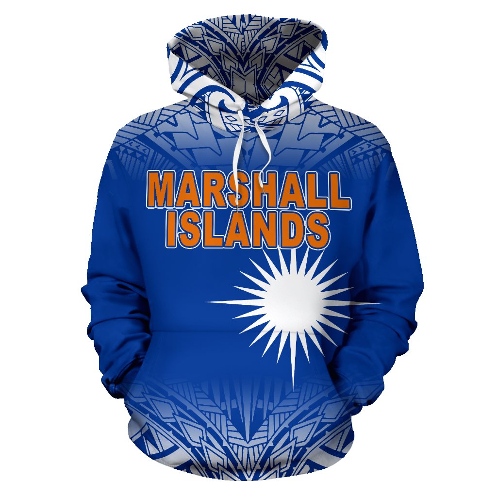 Marshall Islands Polynesian Hoodie Blue Frog - Polynesian Pride