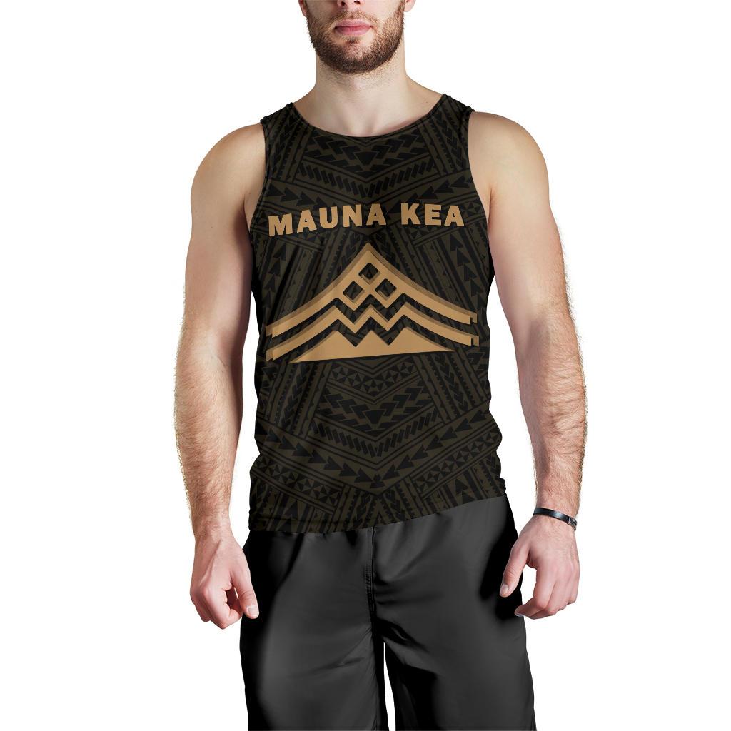 Hawaii Mauna Kea Polynesian Men's Tank Top Gold - Polynesian Pride