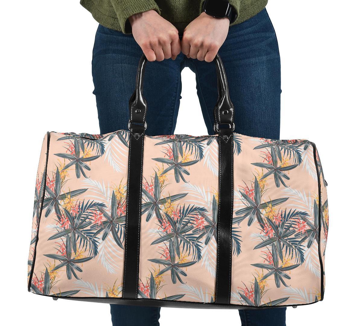 Tropical Pattern Pink Hawaii Travel Bag Travel Bag One size Black - Polynesian Pride