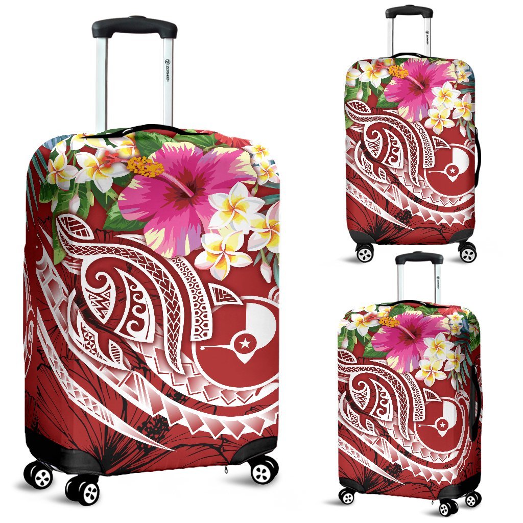 YAP Polynesian Luggage Covers - Summer Plumeria (Red) - Polynesian Pride