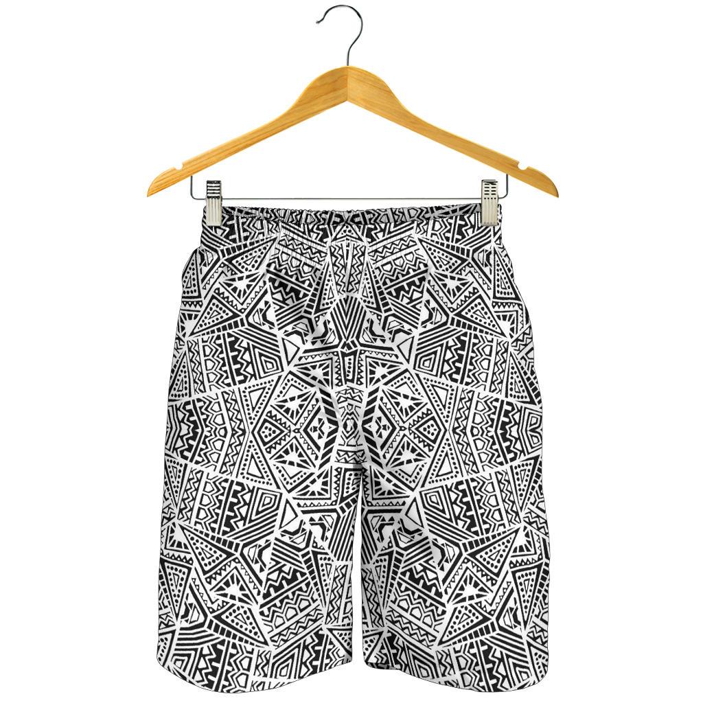 Polynesian Men's Shorts White And Black - Polynesian Pride