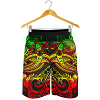American Samoa Men's Shorts - Reggae Shark Polynesian Tattoo - Polynesian Pride