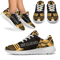 New Caledonia Sport Sneakers - Polynesian Tattoo Gold White - Polynesian Pride