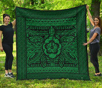 Hawaii Polyensian Turtle Premium Quilt Green Green - Polynesian Pride
