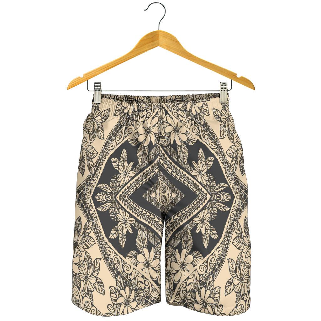 Polynesian Plumeria Mix Gray Men's Short - Polynesian Pride