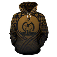 Vanuatu All Over Hoodie Lift up Gold - Polynesian Pride