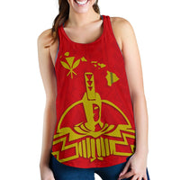 Hawaii King Women's Racerback Tank - Polynesian Pride