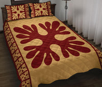Hawaiian Quilt Pattern Beauty Quilt Bed Set - Polynesian Pride