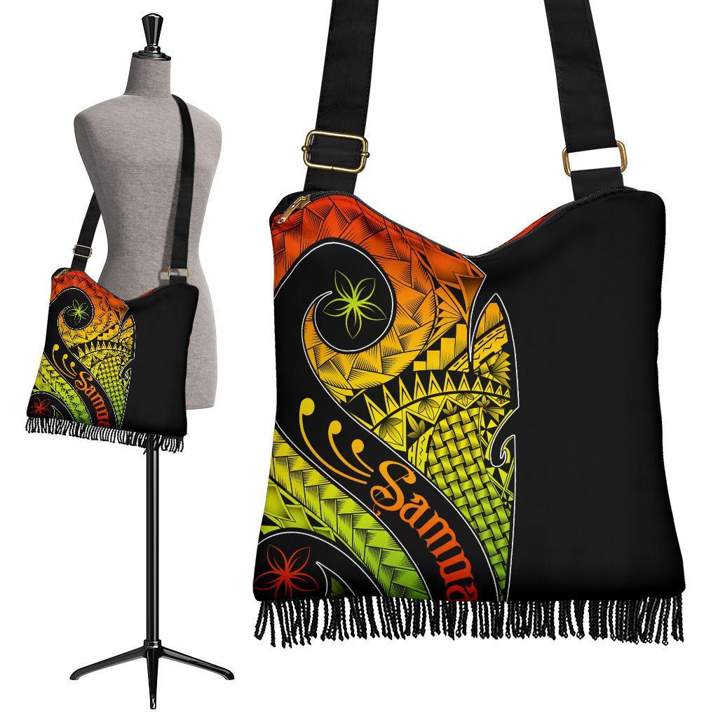 Samoa Crossbody Boho Handbag - Samoa Polynesian Decorative Patterns - Polynesian Pride