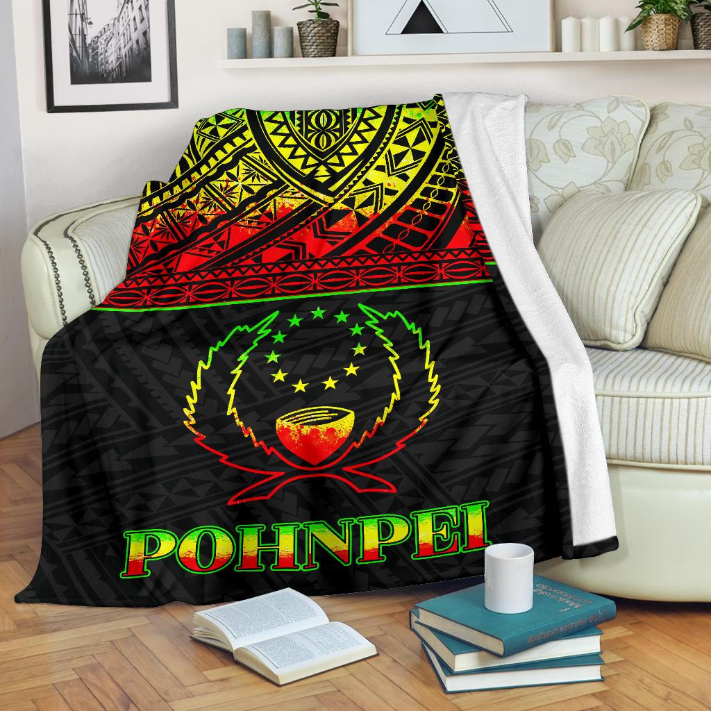 Pohnpei Premium Blanket - Micronesian Reggae Version White - Polynesian Pride
