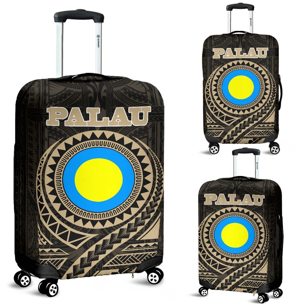 Palau Polynesian Luggage Cover A7 Black - Polynesian Pride