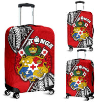 Tonga Rugby Luggage Covers Polynesian Style Pinwheel Red - Polynesian Pride