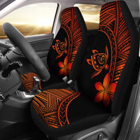 Hawaii Car Seat Covers - Hawaii Turtle Plumeria Orange - Polynesian Pride