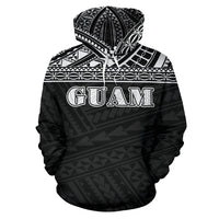 Guam All Over Hoodie Polynesian Black Version - Polynesian Pride