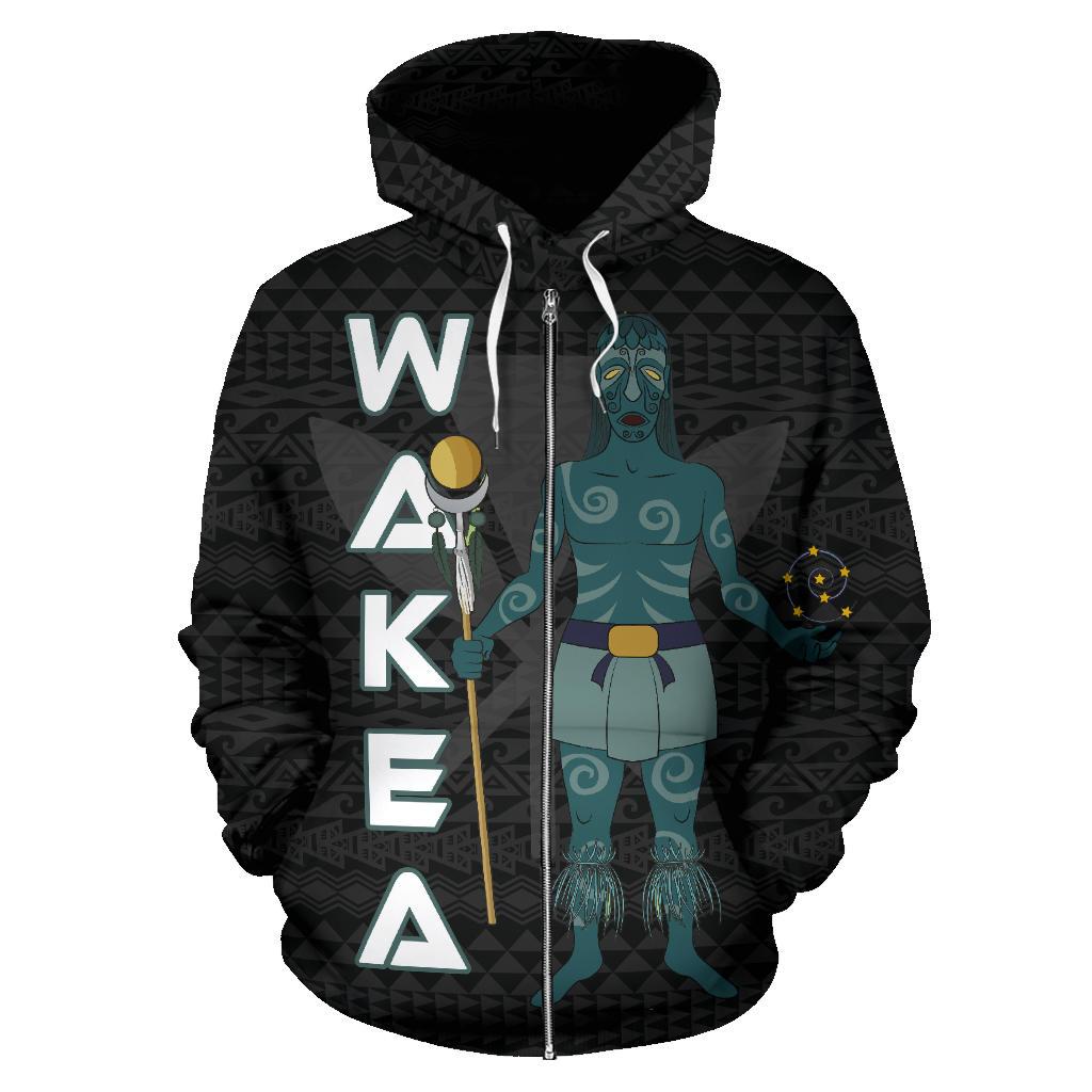 Polynesian Hawaii Zip up Hoodie Wakea Hawaiian God of the Myths and Legends - Polynesian Pride