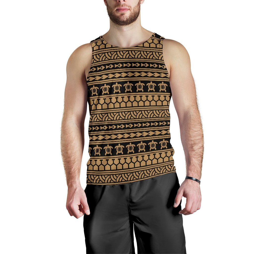 Polynesian Tattoo Tribal Gold Hawaii Men's Tank Top Gold - Polynesian Pride