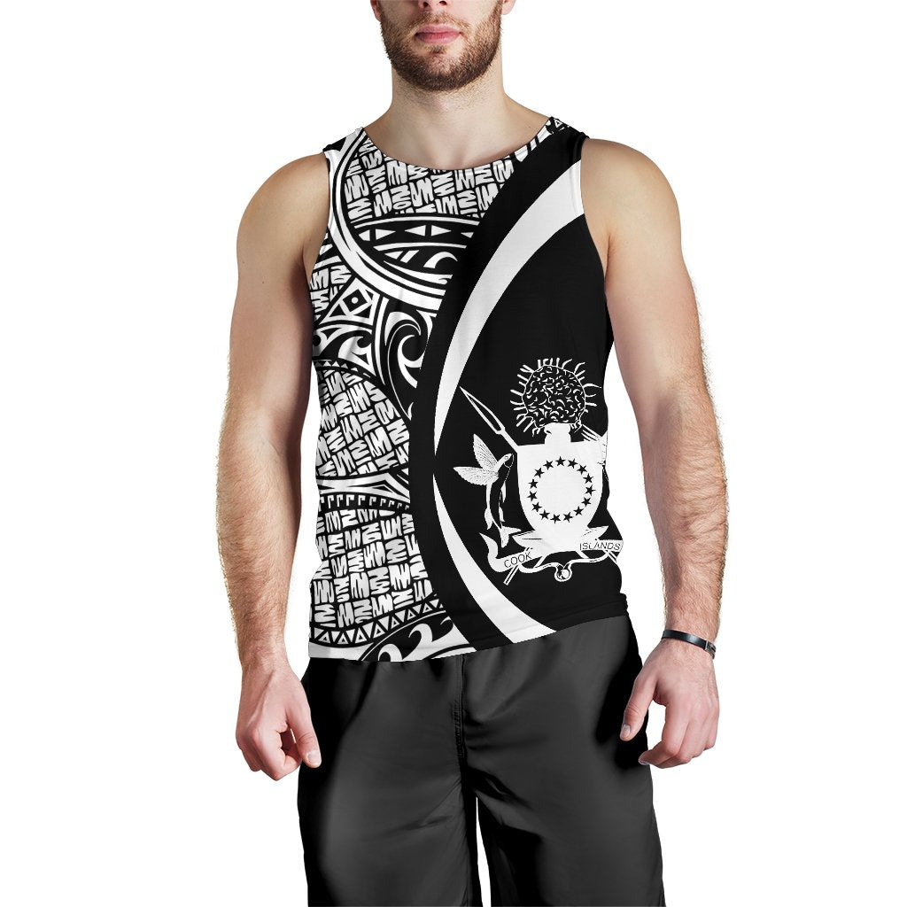 Cook Islands Polynesian Men'S Tank Top 02 White - Polynesian Pride