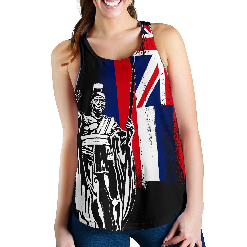 Hawaii King Flag Women's Racerback Tank - Polynesian Pride