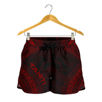 Tahiti Women's Shorts - Polynesian Chief Red Version Women Red - Polynesian Pride