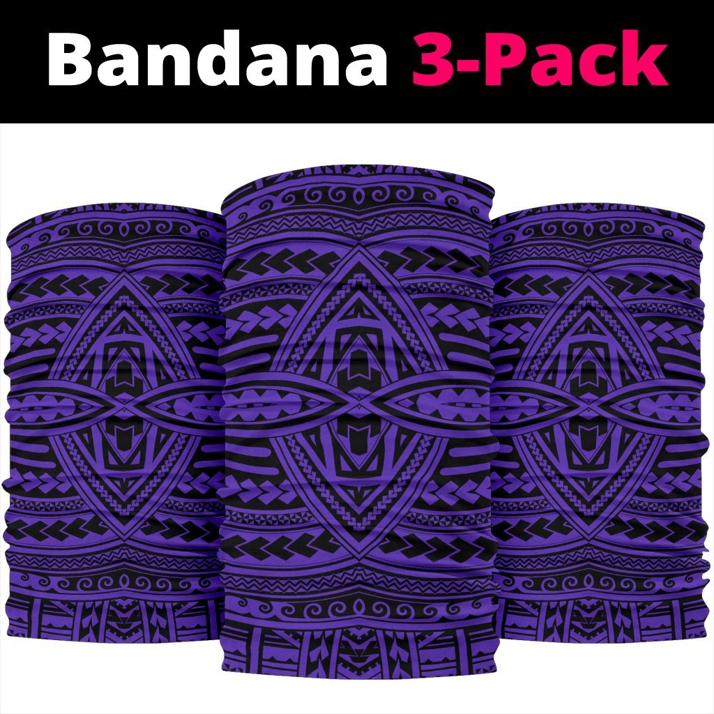 Polynesian Seamless Violet Bandana 3 - Pack - Polynesian Pride