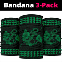 Hawaii Kakau Polynesian Anchor Bandana 3 - Pack - Green - Polynesian Pride
