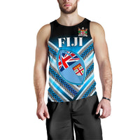 Fiji Rugby Men Tank Top Map Creative Style - Polynesian Pride