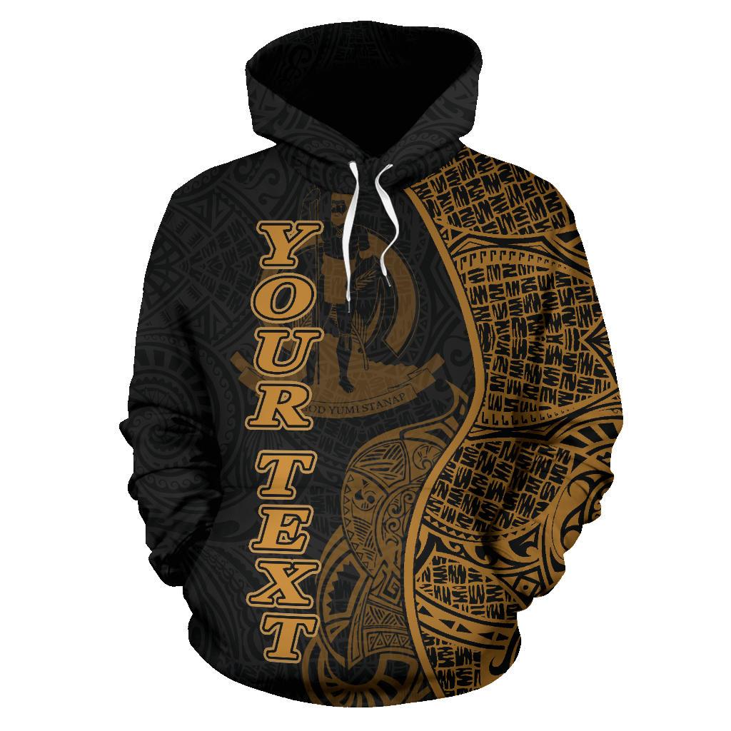Vanuatu Polynesian Custom Hoodie Coconut Gold - Polynesian Pride