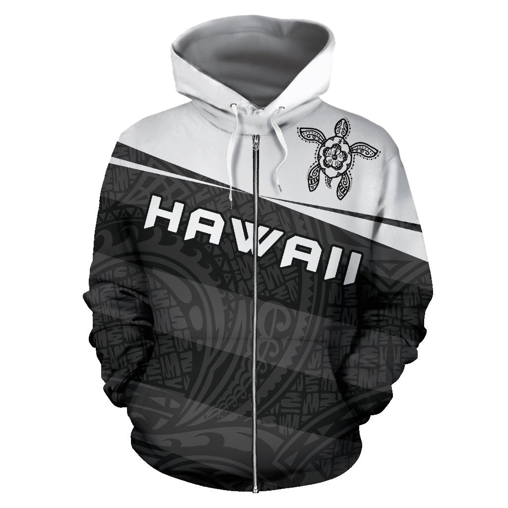 Hawaii Turtle Polynesian Zip up Hoodie Vivian Style - Polynesian Pride